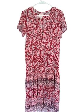 Knox Rose Red & White Printed Maxi Dress